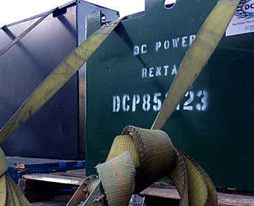 Battery and charger rentals on flatbed truck